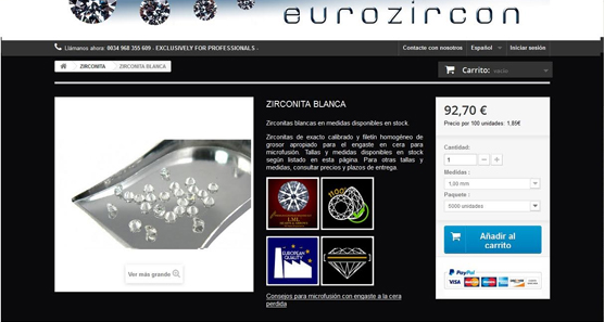 Amelia González lanza una web de venta directa a profesionales de piedra sintética para joyeros industriales y artesanos