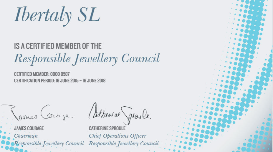 Ibertaly renueva su certificación del Consejo de Joyería Responsable
