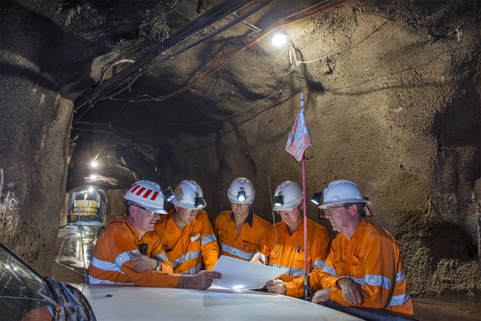 Interior de la mina Argyle, situada al noroeste de Australia. 