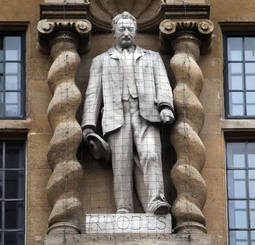 La estatua de Cecil Rhodes en la Universidad de Oxford.