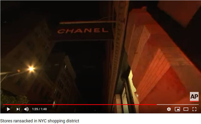 Una turba arrasa las tiendas de Chanel y Watches of Switzerland en Nueva York