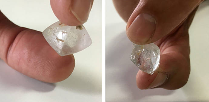 El topacio, una de las imitaciones más frecuentes del diamante en bruto