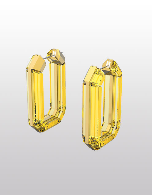 Pendientes de aro Lucent, Amarillo, Baño de rodio Pendientes de aro Lucent, Amarillo, Baño de rodio