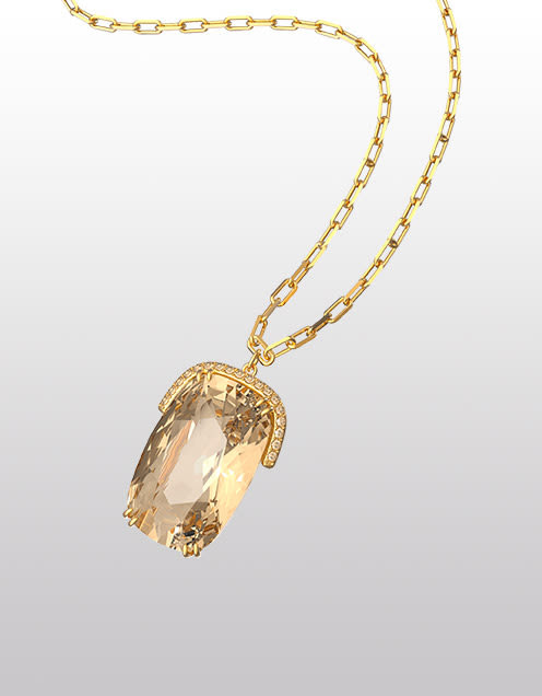 Colgante Harmonia, Cristales de gran tamaño, Amarillo Colgante Harmonia, Cristales de gran tamaño, Amarillo