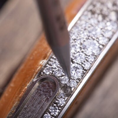 Craftsmanship image during the making of the Divina Mosaica Minute Repeater watch.