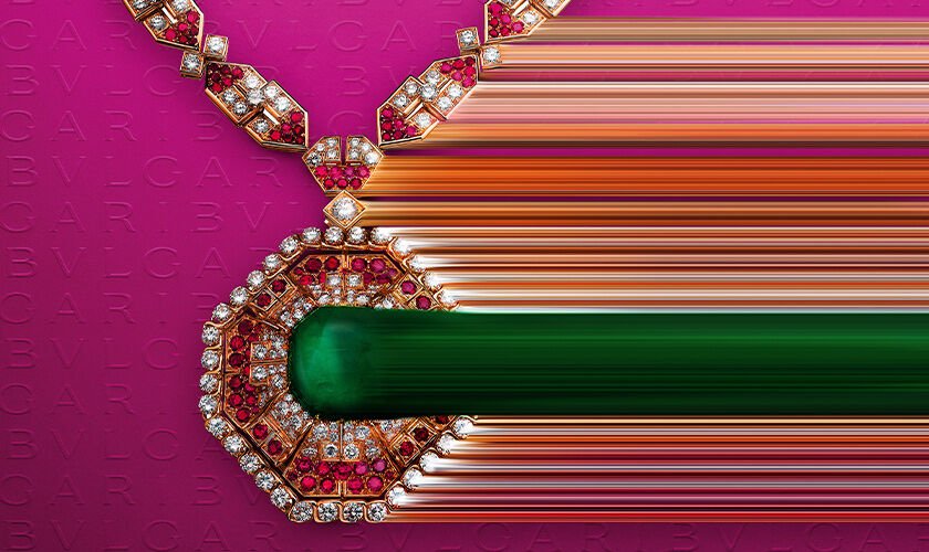 Poster of Bvlgari colors exhibition.