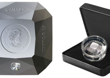 Una moneda de colección en forma de diamante se agota en horas