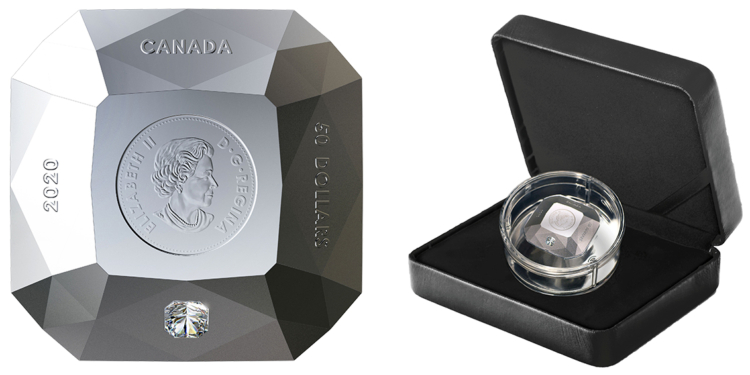 Una moneda de colección en forma de diamante se agota en horas