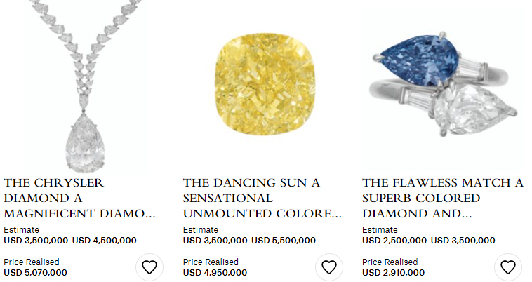 El diamante Chrysler gana la patida en subasta al Dancing Sun