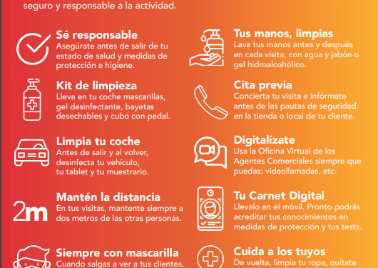 Los agentes comerciales publican su decálogo de prevención del Covid-19