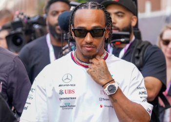 Lewis Hamilton luce IWC en el Gran Premio de Fórmula 1