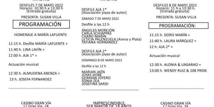 Pasarela Española con los joyeros más representativos