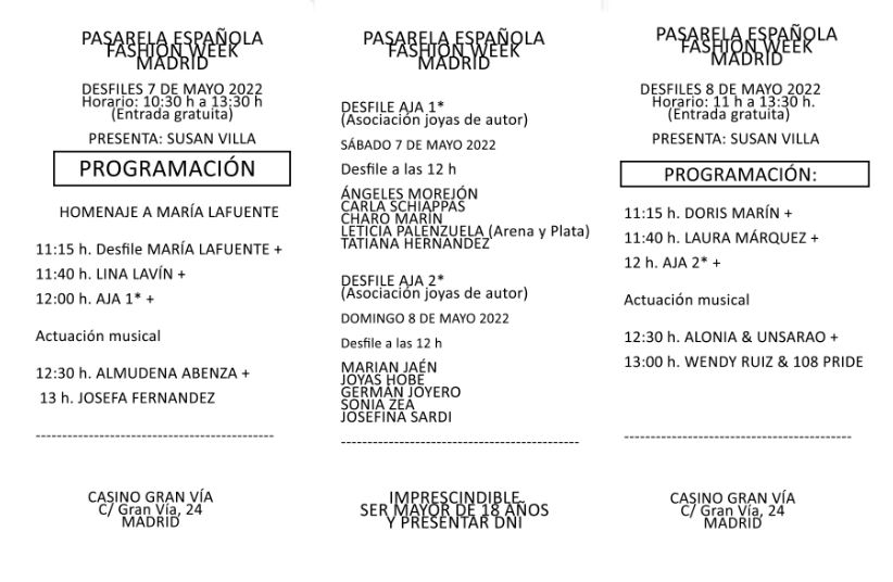 Pasarela Española con los joyeros más representativos