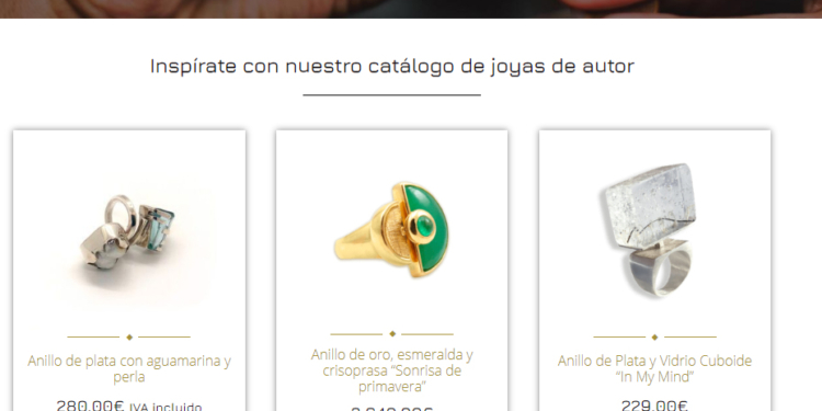 Joyas de Autor estrena canal de venta online