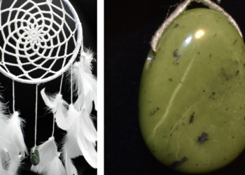 Una forma diferente de usar las gemas: Atrapasueños con piedras naturales