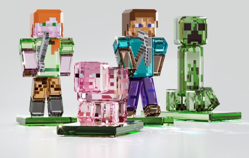 Los personajes de Minecraft brillan con cristales Swarovski