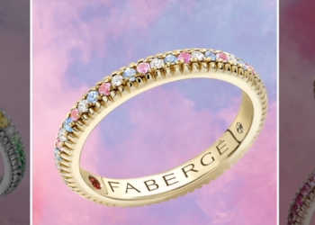 A Love in Color, de Fabergé, con zafiro, diamantes y oro