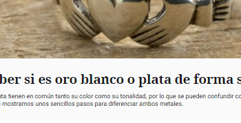 El periódico El Español lo vuelve a hacer: ¿Cómo saber si es oro blanco o plata de forma sencilla?