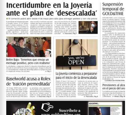 Recordatorio: Ya puede leer la edición pdf de GOLD&TIME