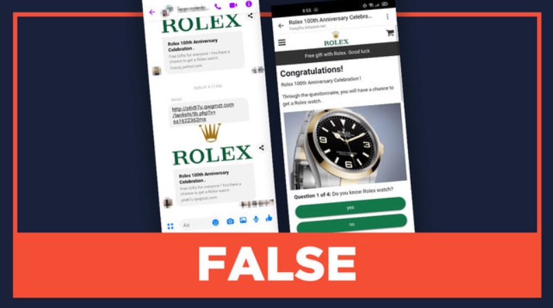 Alerta por estafa y ‘phishing’ usando a Rolex como cebo