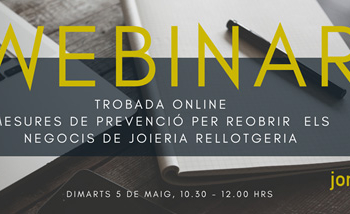 El JORGC explicará mañana en un webinar las medidas de prevención para joyerías y relojerias