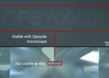 Una inscripción láser que no afecta a la claridad